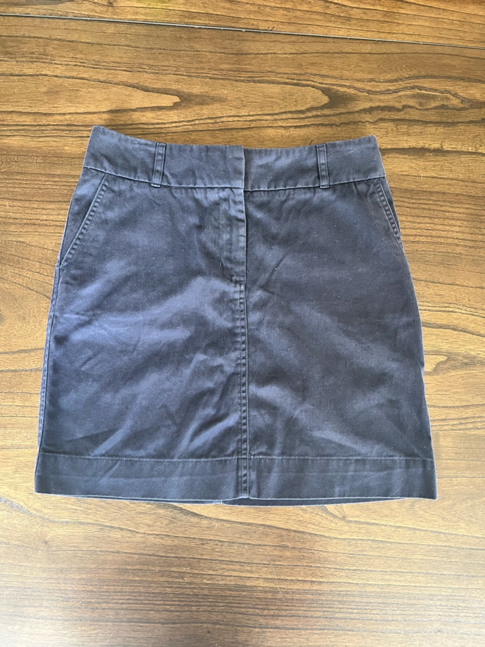 Vineyard Vines Classic Navy Cotton Blend Mini Skirt - 0 - Picture 2 of 8